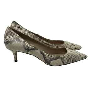 Ann Taylor Python Snake Print Pumps Women’s 9 Low Heel Pointed Toe